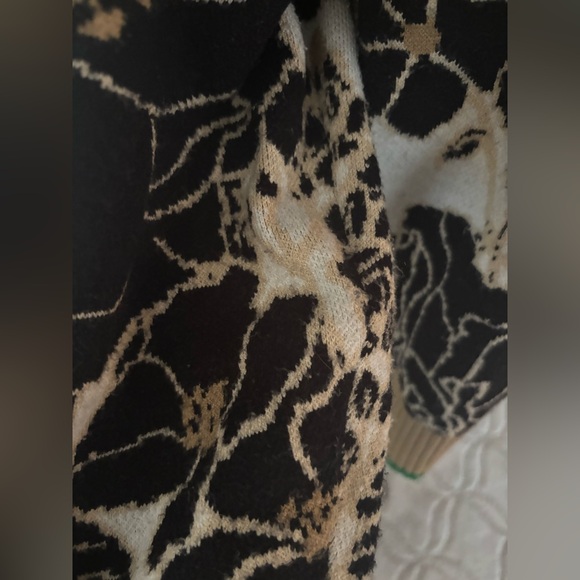 Maeve for Anthropologie Montana quarter zip jacquard sweater size L - Picture 7 of 8